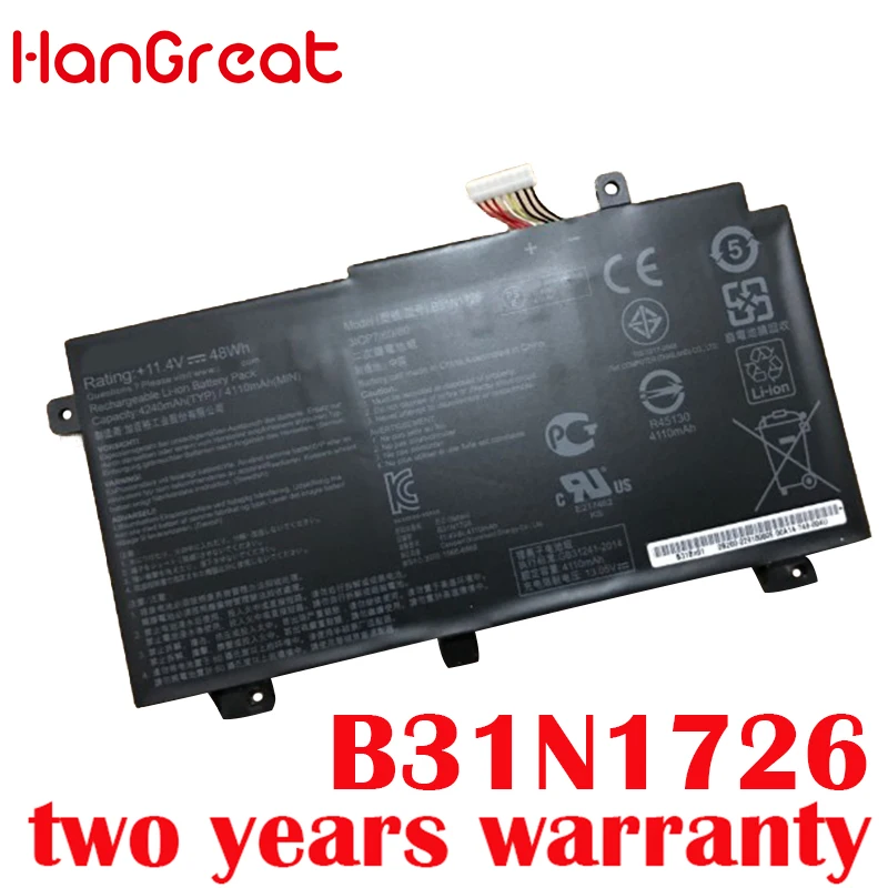 HanGreat B31N1726 3ICP7/60/80 Новый аккумулятор для ноутбука ASUS FX80 FX80GD FX86 FX86FM FX86FE FX504 FX505 серии 11