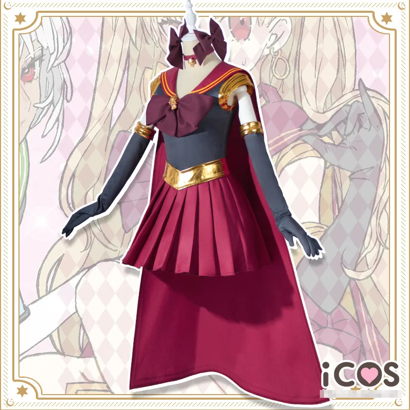Fate/Grand Order Ereshkigal Косплей Костюм Хэллоуин Униформа платье+ перчатки+ носки+ пояс+ головной убор+ шея s m l