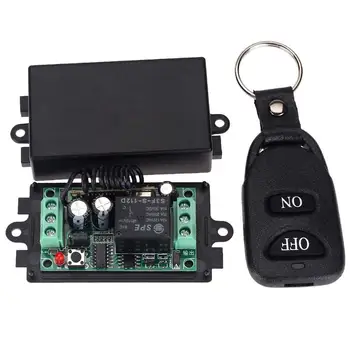 

12V 10A Relay Wireless RF Remote Control Switch Transmitter + Receiver Black