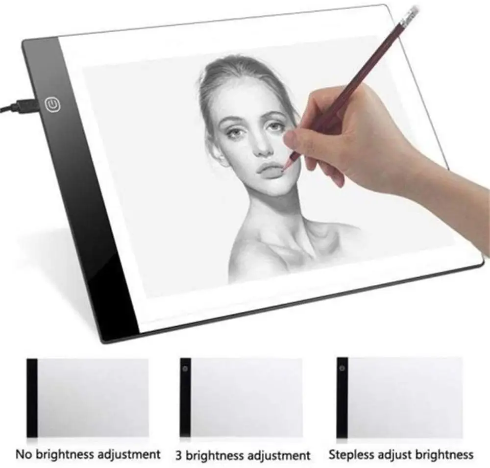 A4 LED Light Pad for Diamond Painting, USB Powered Light Board Kit, Adjustable Brightness with Tracing Light Pad for Drawing