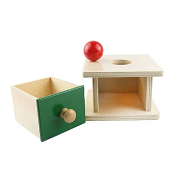 

Educational Toy Infant Toddler Materials Wooden Ball Coin Box Educational Math Toys Preschool Training Ball