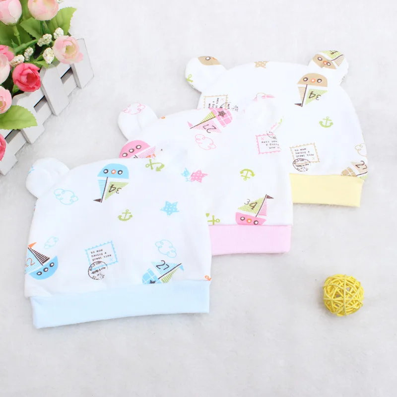 Capuchon De Pneu Pour Nouveau Ne De 0 A 3 Mois Capuchon A Une Couche Chapeau De Dessin Anime Capuchon Et Chapeau Avec Bebe Aliexpress