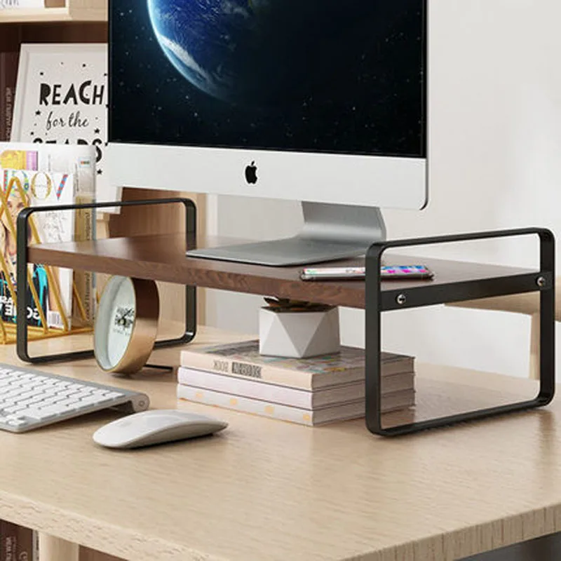 Office Desk Storage Rack Monitor Office Organization Raised Shelf