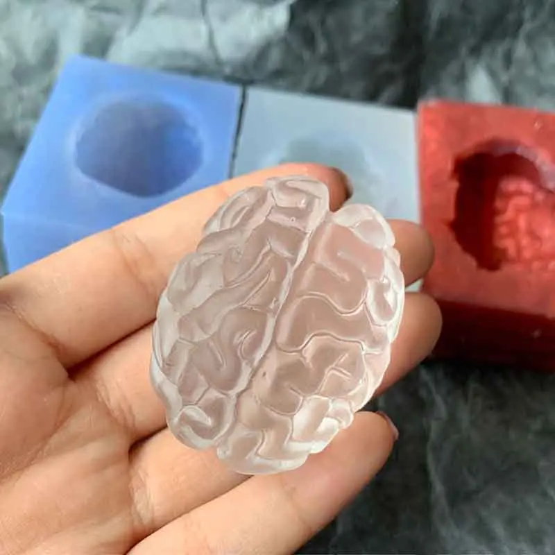 

DIY Heart Mold Super Realistic Silicone Brain Epoxy mold Silicon Resin Key Chain Molds