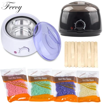 

Wax Heater Set Electric Wax-melt 50/300g Wax Beans 10/20/100pcs Stickers Heater Waxing Hands Feet Body Epilator SPA Hair Removal