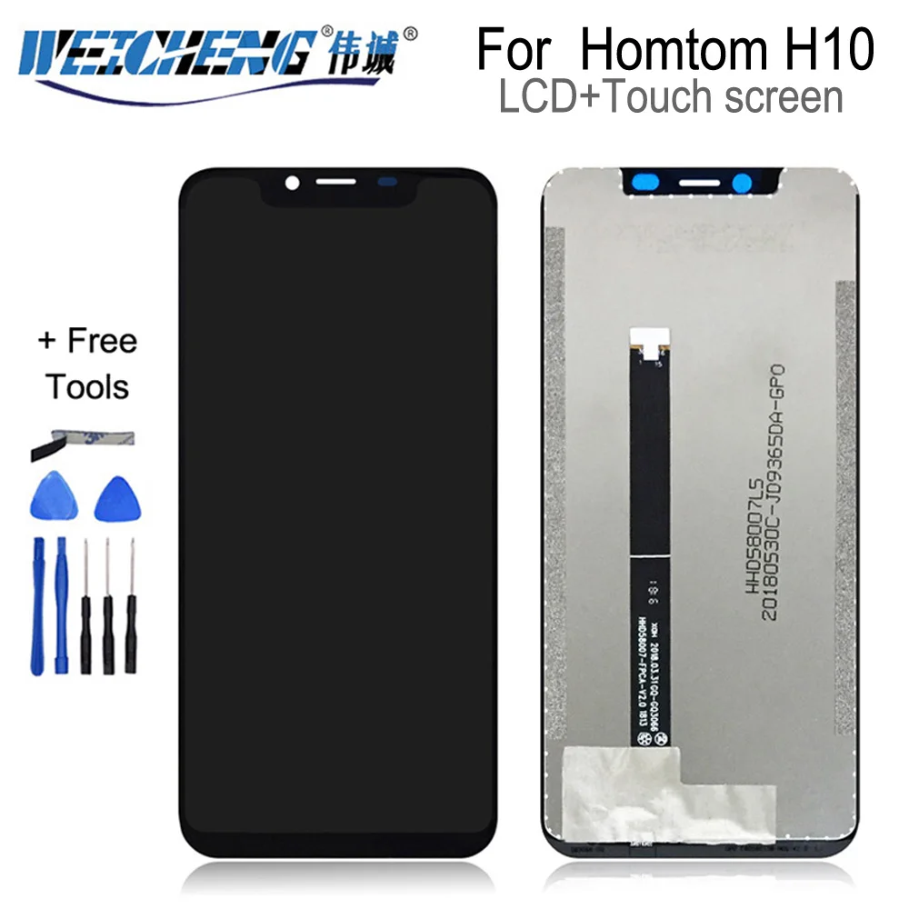 

Black 5.85''For Homtom H10 LCD Display and Touch Screen Digitizer +Tools And Adhesive For Homtom H10 Mobile Phone Accessories