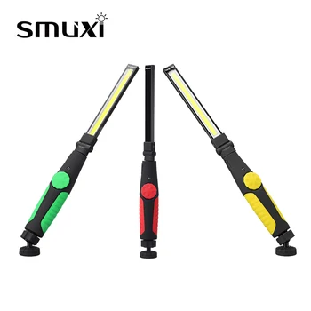 

Smuxi 3 modes Portable Work Lamp 360° COB LED flashlight Magnetic zoomable Dimming Rechargeable waterproof use 18650