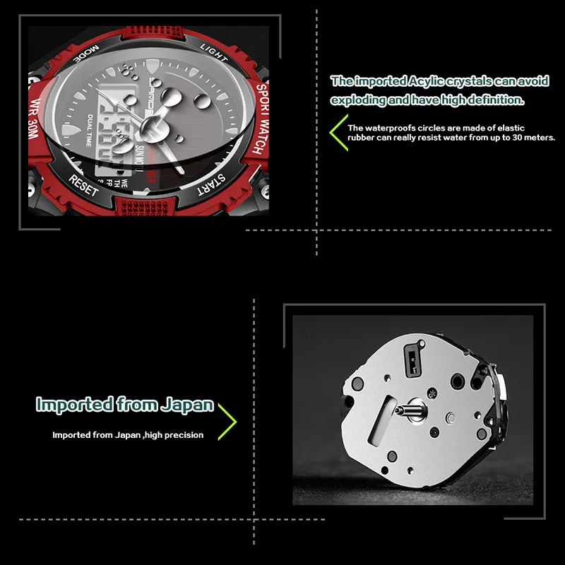 SANDA Mode Heren Horloges Sport Militaire Led Digitale Horloge Mannen Schokbestendig водонепроницаемый Horl Klok Relogio Masculino