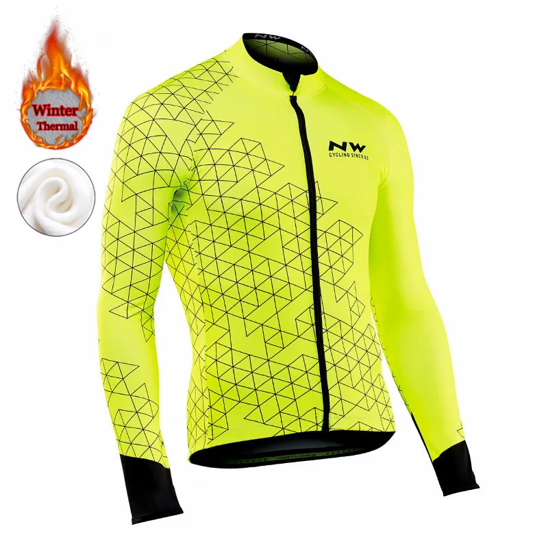 Northwave Зимняя Термальная полярная велосипедная футболка с длинным рукавом, одежда для велоспорта, Мужская одежда для велоспорта, Джерси для велоспорта - Цвет: 7
