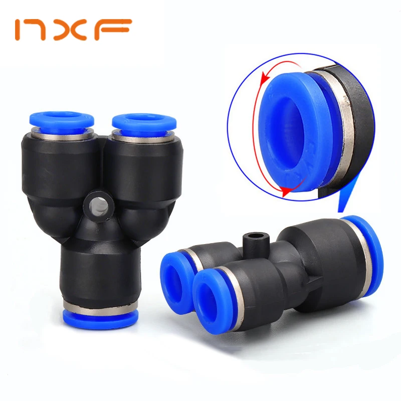 Pipe Fittings Plastic Pneumatic Connector Fitting Quick Push For Air Water Connecting PY PW Connect 4 6mm 8mm 10mm 12mm Y Shape |