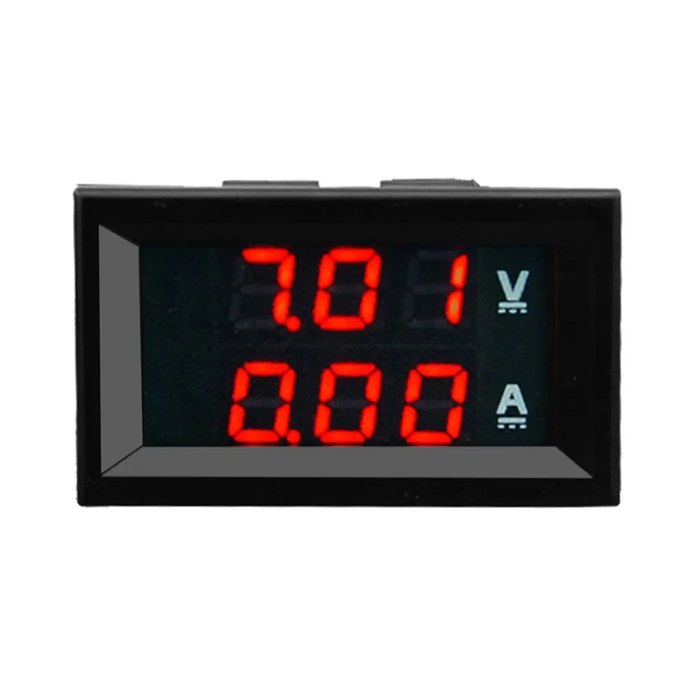 

DC 100V 10A Voltmeter Ammeter Blue Red LED Amp Dual Digital Volt Meter Gauge digital voltmeter ammeter voltimetro amperimetro