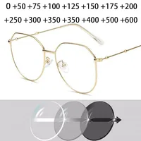 Metal Irregular Polygon Reading Eyeglasses Women Men Prescription Spectacles Eyewear +0.5 +0.75 +1 +1.25 +1.5 +2 +2.5 +3 +3.5 +4 1