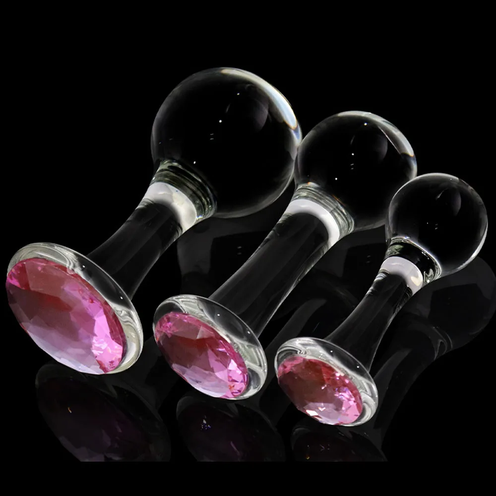 Verre Transparent femmes jouets sexuels anaux verre lisse godemichet Anal hommes Massage de la Prostate Analplug bijoux rose_voghion.com