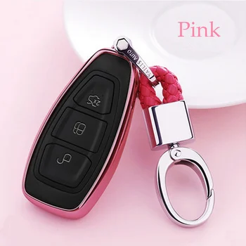 

TPU Car Key Protection Case Protector Cover Keyring Keychain Car Holder Shell Accessories For Kuga Ford Focus Mondeo