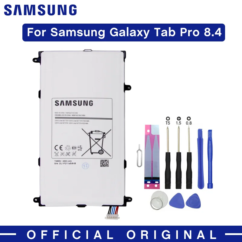 

Samsung Tablet Original Battery T4800U T4800E 4800mAh For Samsung Galaxy Tab Pro 8.4 SM-T321 T325 T320 T321 Authentic Batteries