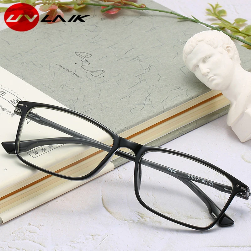 

UVLAIK TR90 Student Myopia Glasses Ultra-light Frame Rectangle Optical Men Women Myopia glasses Frame Degree span 1.0 1.5 2.0