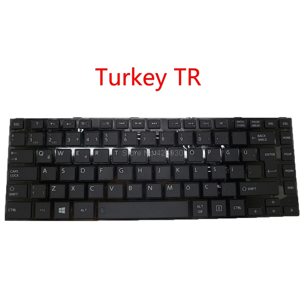 Ноутбук US UK TR FR CA KR JP клавиатура для Toshiba Satellite L800 Английский Великобритания Турция