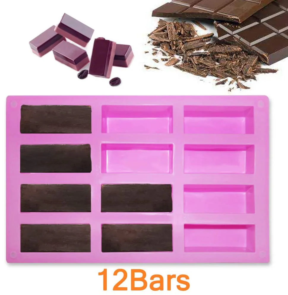 Small Rectangle Silicone Molds Small Deep Cake Pan 12 Even 6 Different Kinds of Love Shape Silicone Molds Baking Chocolate Molds Candy Gel Cake Molds