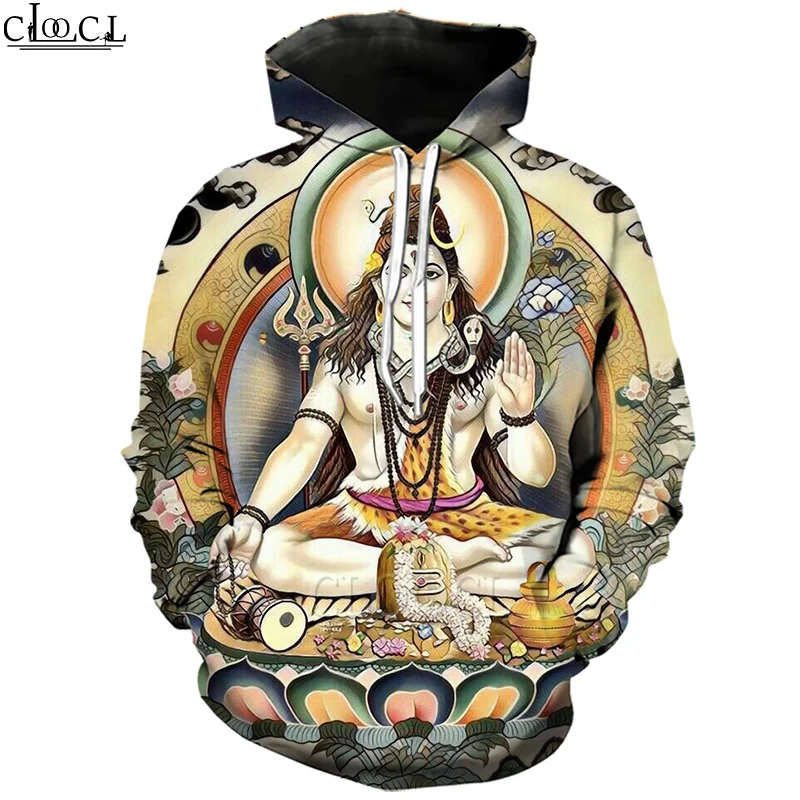 CLOOCL Hindu God Lord Shiva Hoodie Men's Women's 3D Print Long Sleeve ...