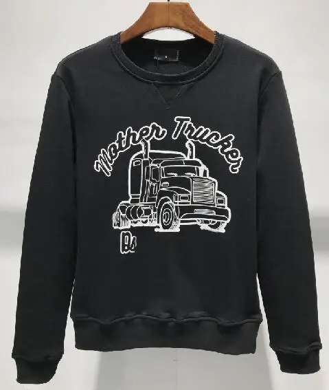 Black DSENQI DSQ печать толстовка унисекс Повседневная Толстовка DS287 - Color: Black