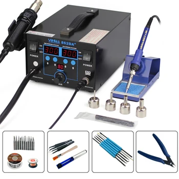 

YIHUA 862DA+ 2 in 1 High Power Heat Gun Soldering Station Anti-Static Desoldering Station With Hot Air Gun And Solder Iron