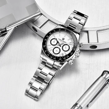 

PAGANI DESIGN 40MM Sapphire mirror Men's watches business quartz wrist watch men 100M waterproof sport Chronograph Reloj Hombre
