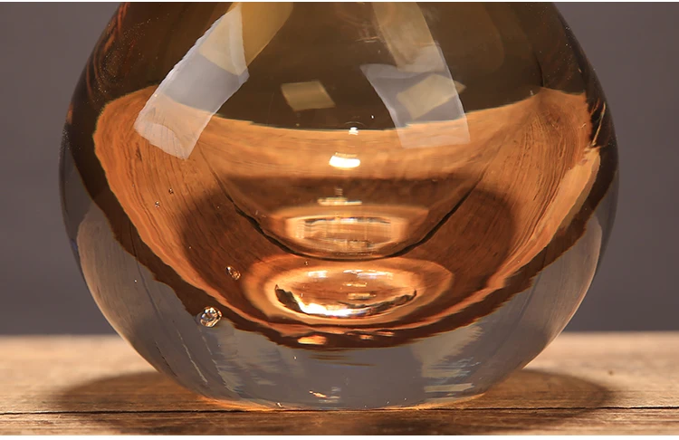 Creative color transparent hydroponic glass vase hotel dining table office desktop flower arrangement flower decoration ornament