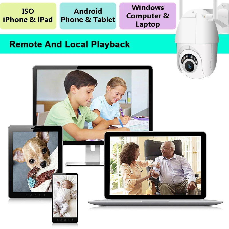 ZOOM HD 1080P WIFI Беспроводная ip камера наружная видеонаблюдения PTZ скоростная