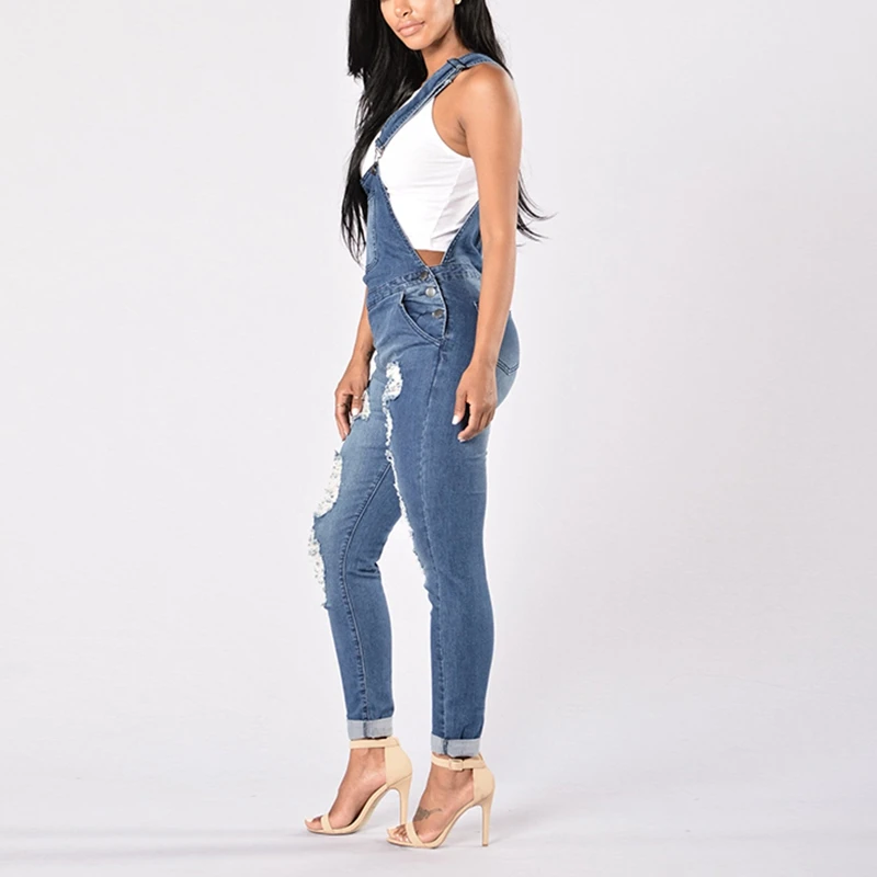 2019 New Spring Women Overalls Cool Denim Jumpsuit Ripped Holes Casual Jeans Sleeveless Jumpsuits Hollow Out Rompers 2XL 2019 New Spring Women Overalls Cool Denim Jumpsuit Ripped Holes Casual Jeans Sleeveless Jumpsuits Hollow Out Rompers 2XL