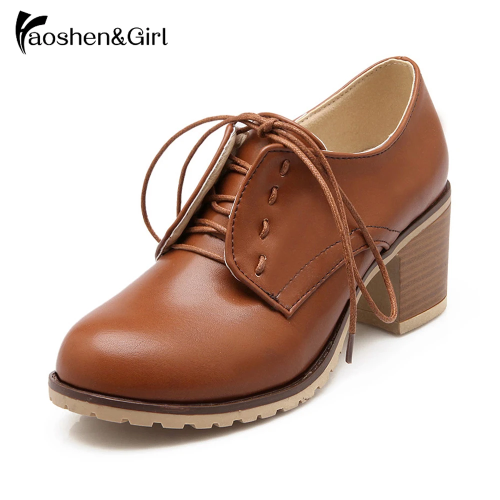Haoshen&ampGirl весенняя обувь на шнуровке удобная повседневная платформе и высоком