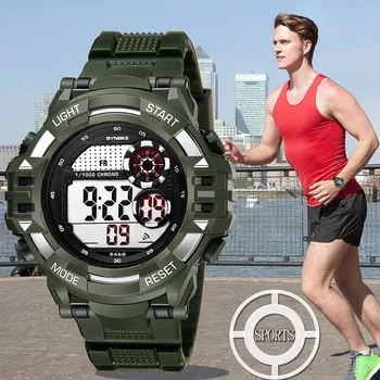 

SYNOKE Men Digital Watch Sports LED Waterproof Alarm Clock Electronic Watches Military Casual Men Watch Relogio Masculino