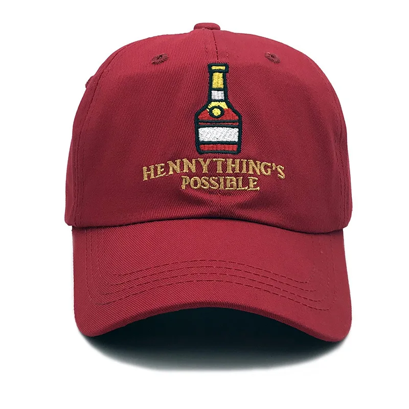 HENNYTHING приходит в бутылку вина унисекс креативные бейсболки Мужчины Женщины