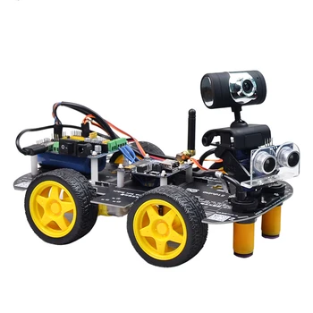 

DIY Programmable Robot Wifi Steam Educational Car with Graphic Programming XR BLOCK Linux for Raspberry Pi 4(2G)(Line) - US Plug