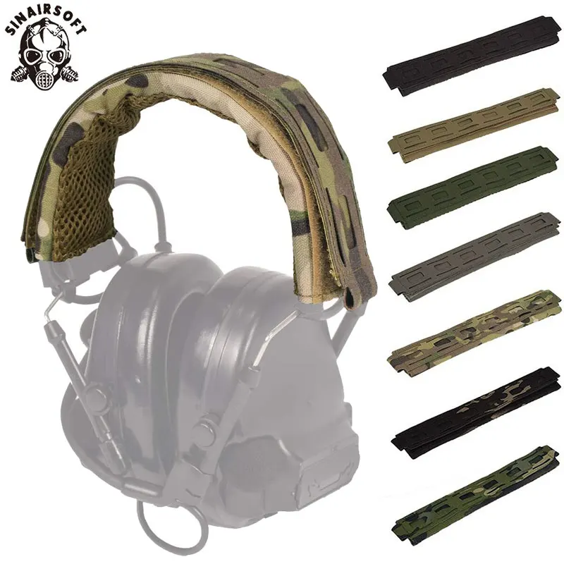 Tactical Headband Headset Cover Outdoor Headphones Modular Coating Military Headphone Cover Earmuffs Microphone Hunting Shooting