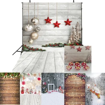 

winter snow photo backdrop Christmas photography background Merry Xmas photo booth props Vinyl Fabric backdrops wood for kids