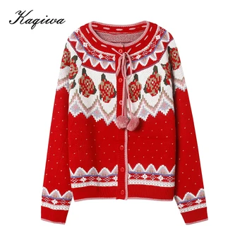 

Girls' Day sweater knitted sweater 2020 autumn new antique Ferris wheel knitted sweater FLOWER Hua Kai woolen sweater