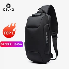 Ozuko 2019 Nuovo Multifunzione Crossbody Bag per Gli Uomini Anti-Furto Sacchetti Del Messaggero Della Spalla Maschio Impermeabile Breve Viaggio Borsa Petto pacchetto(China)