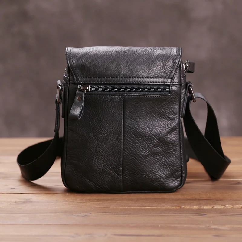 US $44.62 Aetoo Mens Mini Shoulder Bag Leather Retro Mobile Phone Bag Leather MultiFunction Waist Bag