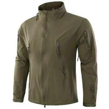 

New Military Tactical Jacket Coat Men's Autumn Windbreaker Waterproof Soft Shell Jacket Hidden Hood Outwear Tactical Jackets