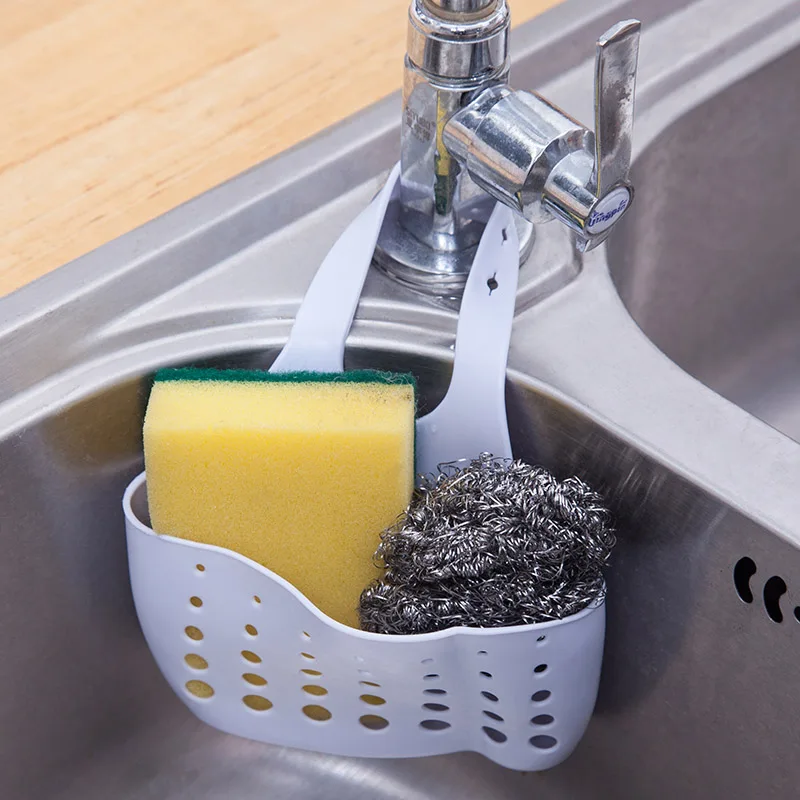 

Kitchen Organizer Storage Sponge Holder Sink Drainer Basket Sink Sponge Holder Kitchen Sink Organizer Drain Soap Shelf QBB02