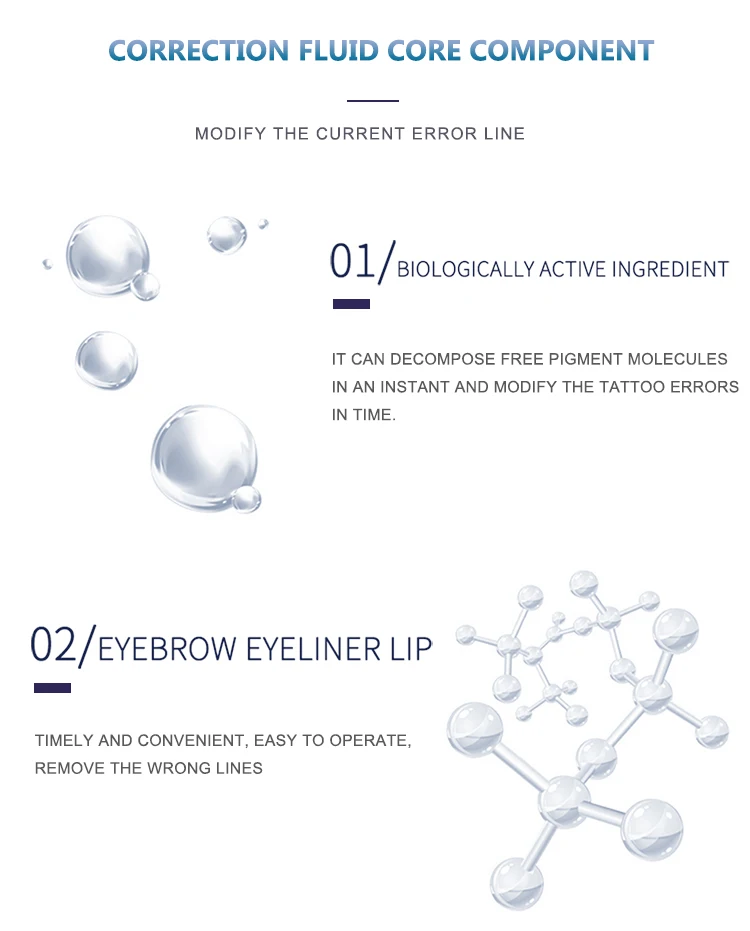 2 бутылки Aimoosi корректирующая жидкость для удаления татуировки перманентный макияж чернильная линия для бровей подводка для глаз и губ во время работы татуировки
