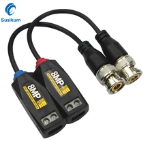 『Transmission & Cables!!!』- 8MP CCTV Video Balun HD Passive Twisted
Pair Spliced BNC Screw Transceiver For 4K AHD CVI TVI Analog Camera