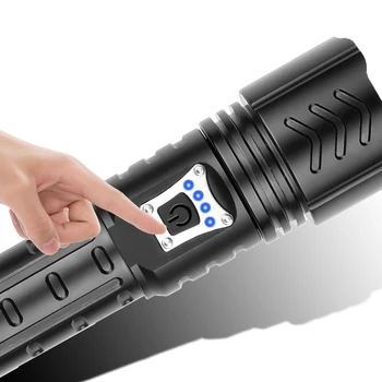 

18650 XHP90 Flashlight Zoomable 5Mode Tactical LED Torch Lamp Mini Light Torch Adjustable Light Torch