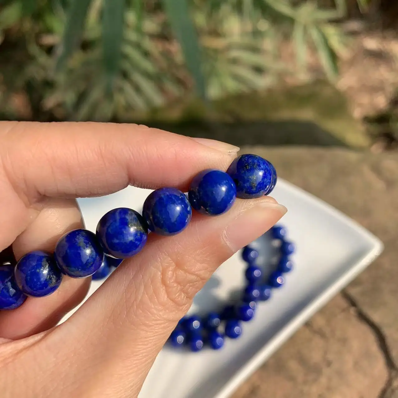 Lapis Lazuli Bracelet – Rectangular – 1pc - Moksa