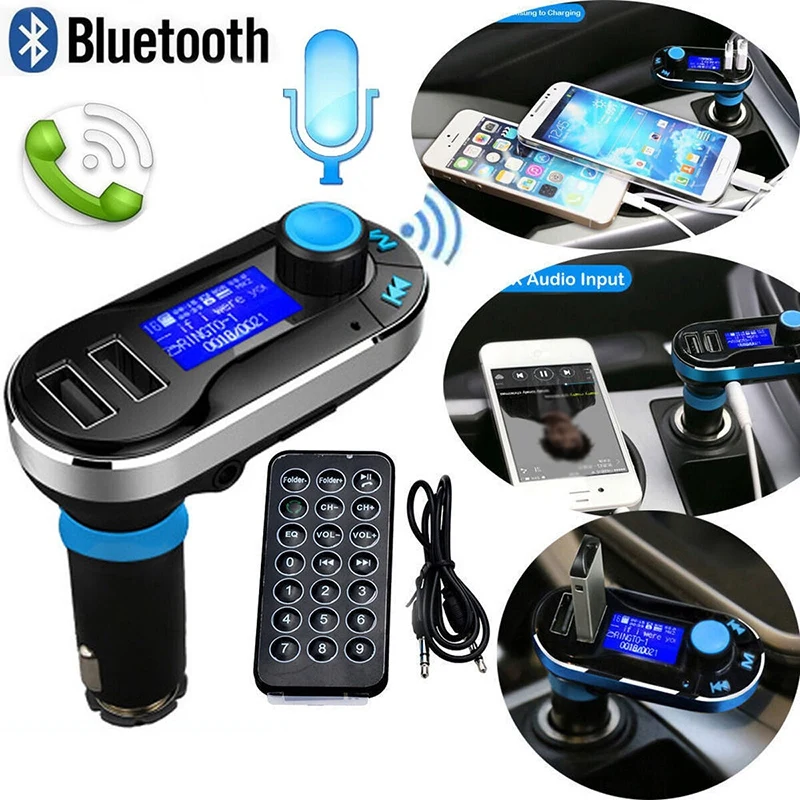 Bluetooth автомобильный fm-передатчик беспроводной MP3-плеер Радио адаптер 2-USB зарядное устройство
