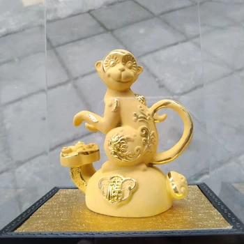 

Golden appearance of the monkey Gift home desktop decor decoration ornaments(A781)