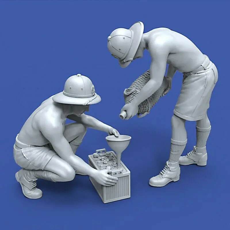 

Unassambled 1/35 ancient warrior include 2 summer Resin figure miniature model kits Unpainted