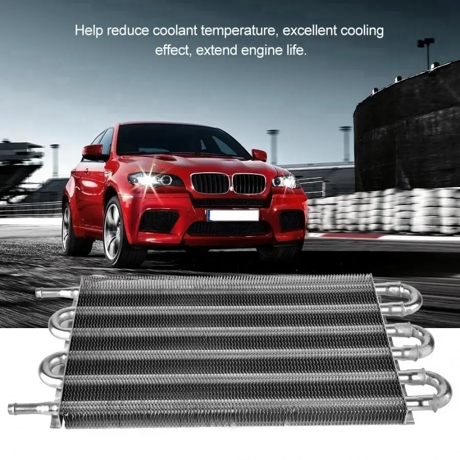 Car 6 Row Remote Transmission Oil Cooler Kit Auto-Manual Radiator Converter | Автомобили и мотоциклы