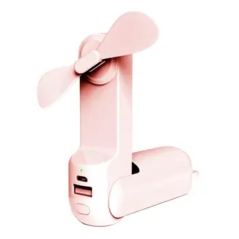 

Mini Fold Fans Electric Portable Hold Small Fans Portable Handheld Mini USB Rechargeable Foldable LED Light Summer Cooling Fan