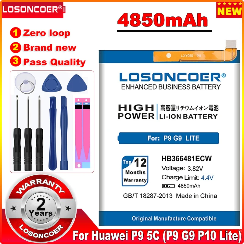 HB366481ECW 3900 мАч для huawei P9 Батарея Ascend lite G9 honor 8 5C EVA L09 Lite y6 II DL00 P10 WAS L03T LX2J AL00 L19 L10 AL10 TL00